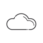 Servicios de nube icono